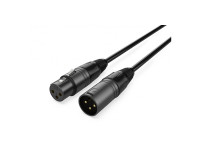 Audibax Pro Cabo XLR Macho–Fêmea 1,5 m Silver Black Audibax Pro Cabo XLR Macho–Fêmea 1,5 m Silver Black